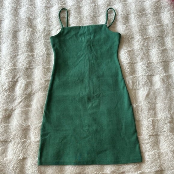 Oak + Fort green mini dress - Picture 1 of 4